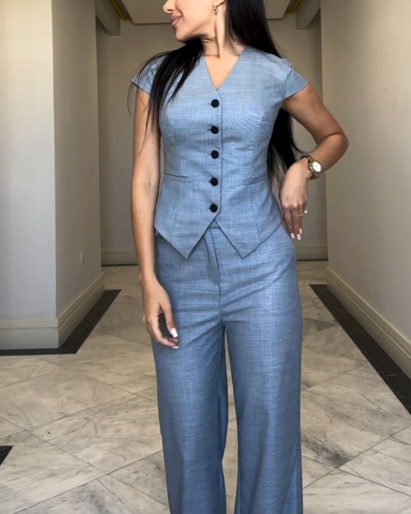 Althea – Linen Blouse & Pants Co-Ord