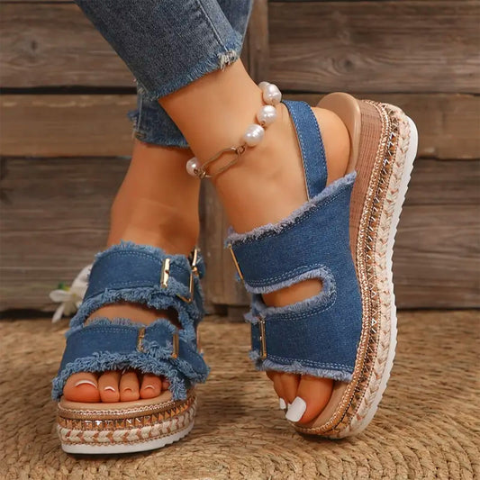 Aliaâ„¢ | Casual Denim Wedges