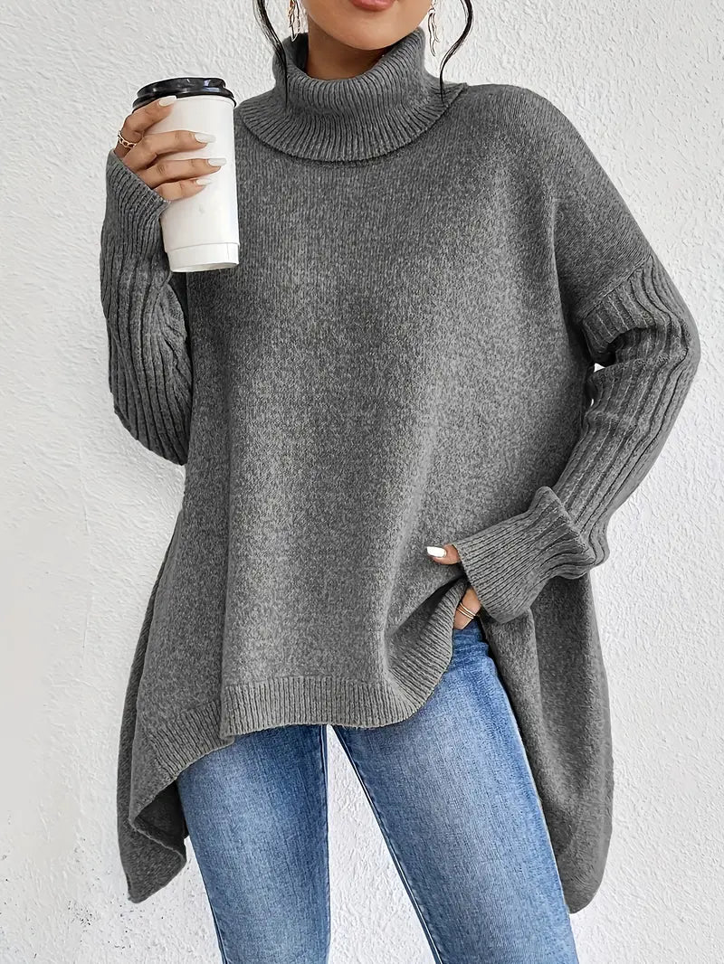 Myrelle – Casual Long Sleeve High Neck Sweater