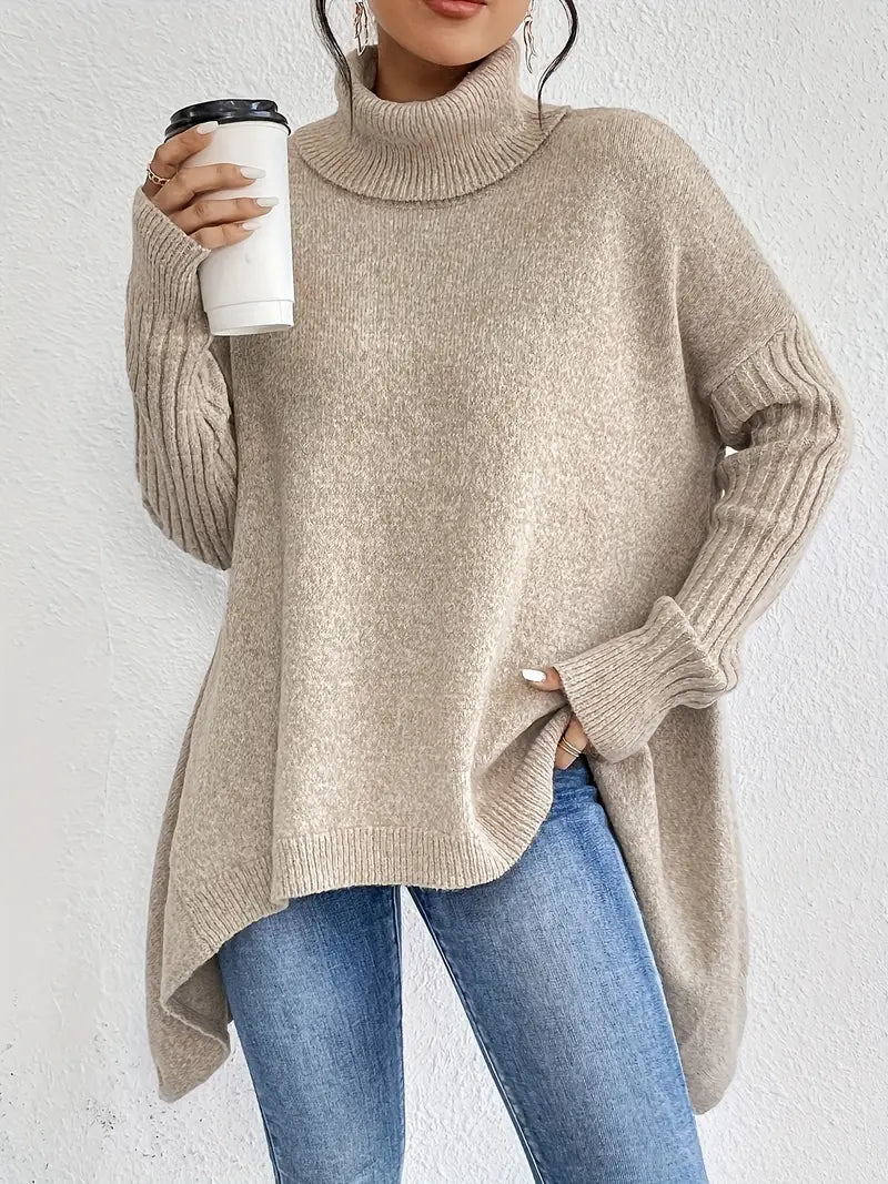Myrelle – Casual Long Sleeve High Neck Sweater