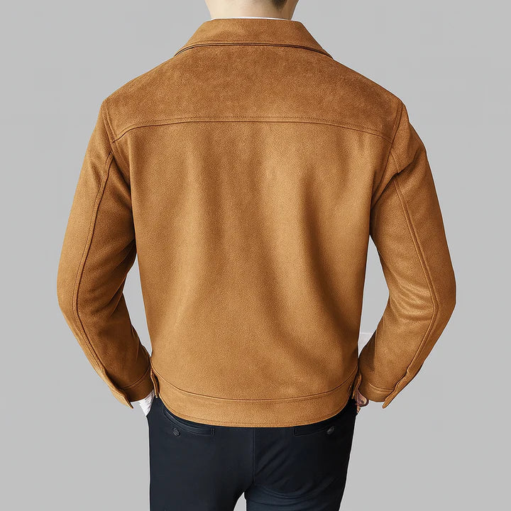Corvella – Elegant Long-Sleeved Suede Jacket