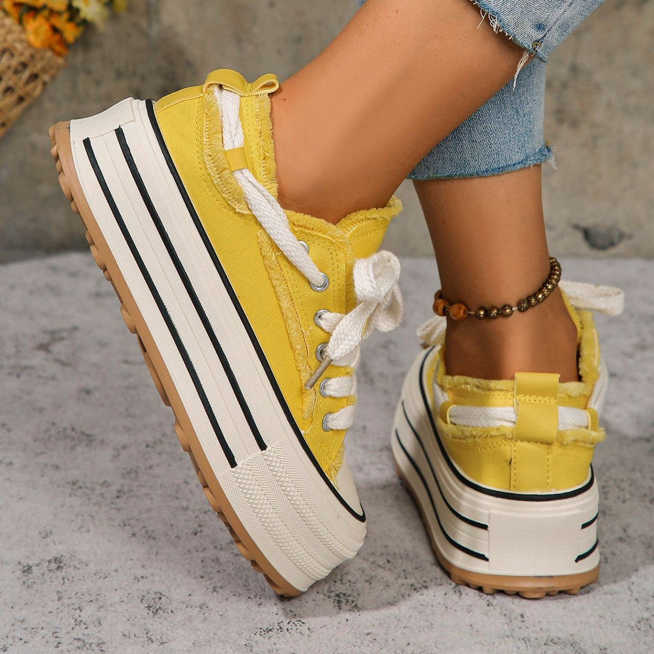 Flora™ | Women’s Fringed Platform Sneakers