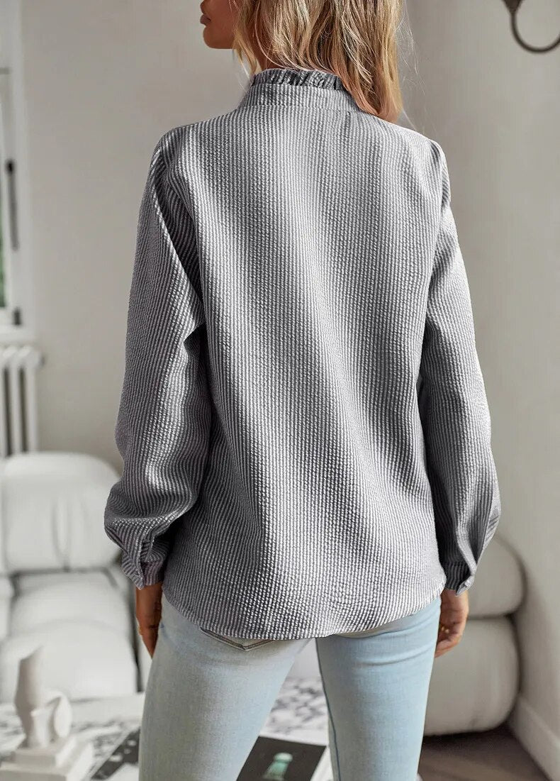 Aurora™ | Ruffle Long Sleeve Shirt