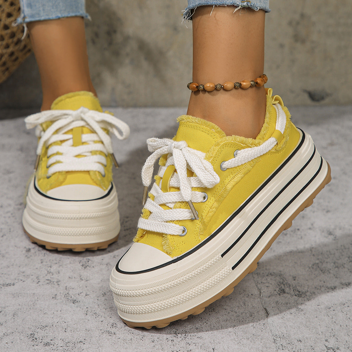 Flora™ | Women’s Fringed Platform Sneakers