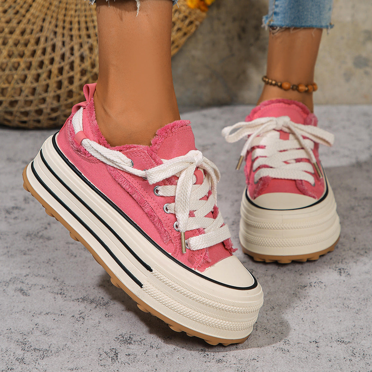 Flora™ | Women’s Fringed Platform Sneakers