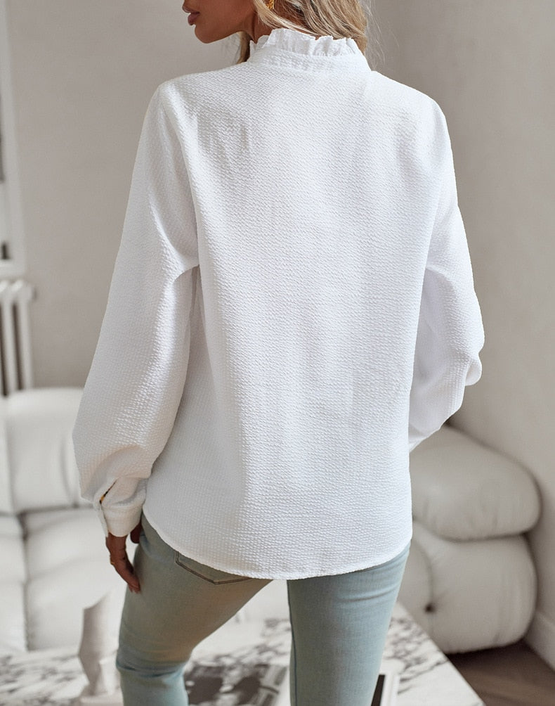 Aurora™ | Ruffle Long Sleeve Shirt