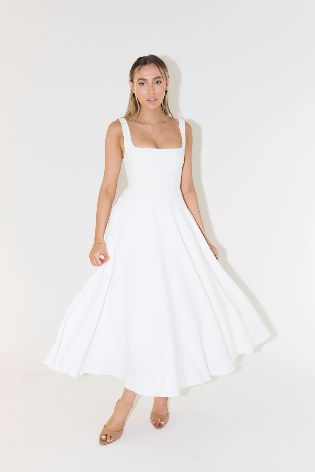 YARA-BELLE | HIGH-WAISTED MIDI DRESS