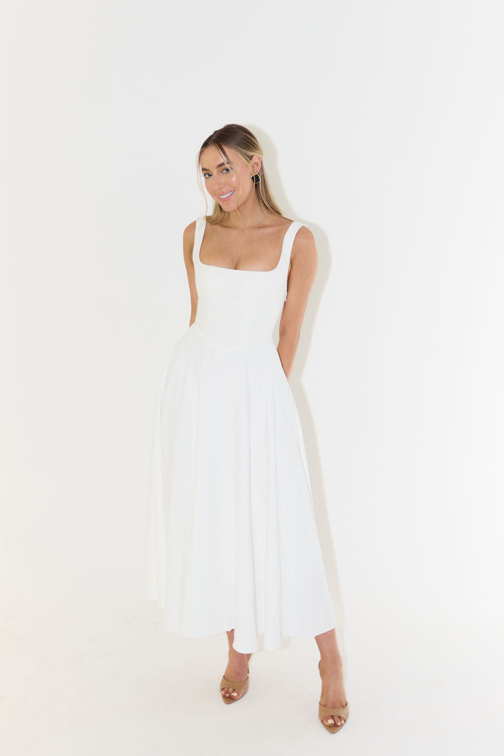 YARA-BELLE | HIGH-WAISTED MIDI DRESS