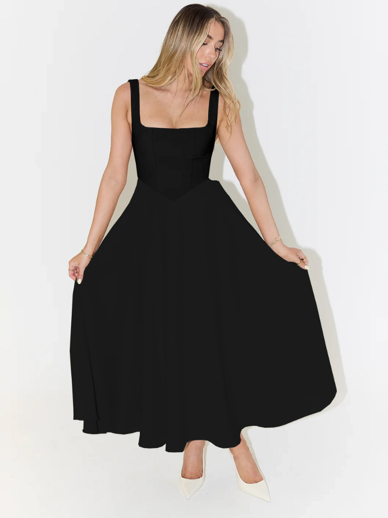 Luretta – Modern Sleeveless Midi Dress