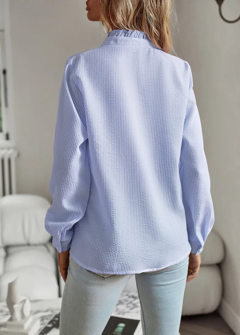 Aurora™ | Ruffle Long Sleeve Shirt