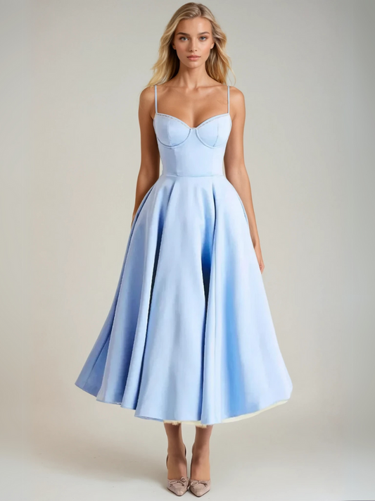 OONA | ELEGANT STRAP MIDI DRESS