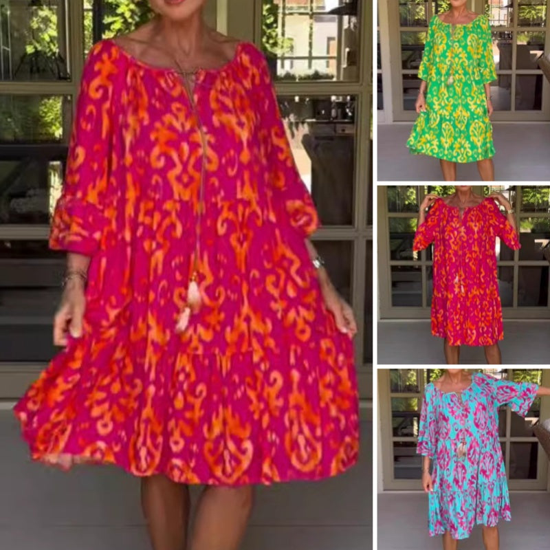 Élodie – Elegant Loose Fit Midi Dress