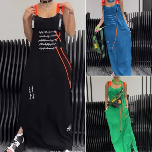 ÉlinaPrint – Women’s Sleeveless Printed Casual Dress