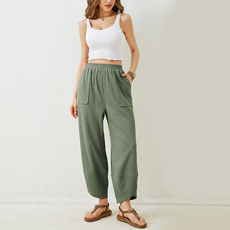 Elara | Casual High-Stretch Nine-Point Pants