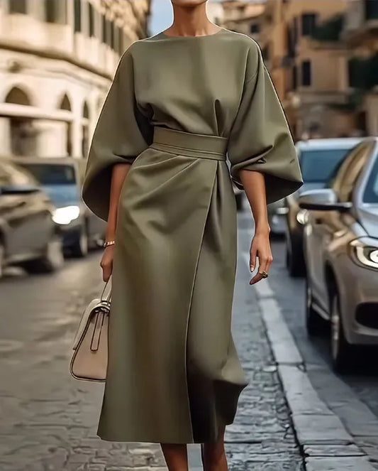Valencia – Shiny Satin Long Dress