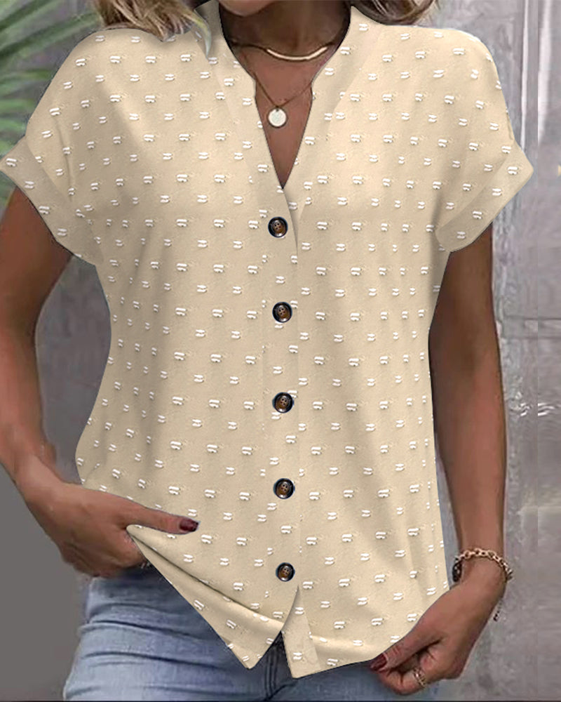 Nariya™ - Button Down V-Neck Shirt