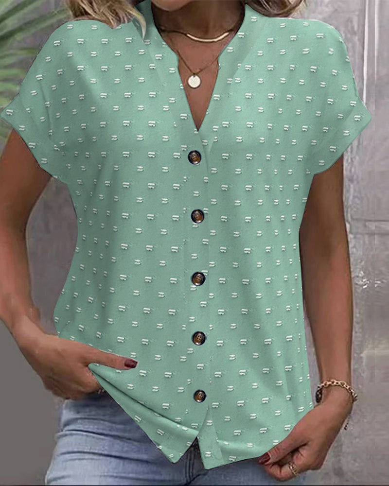 Nariya™ - Button Down V-Neck Shirt
