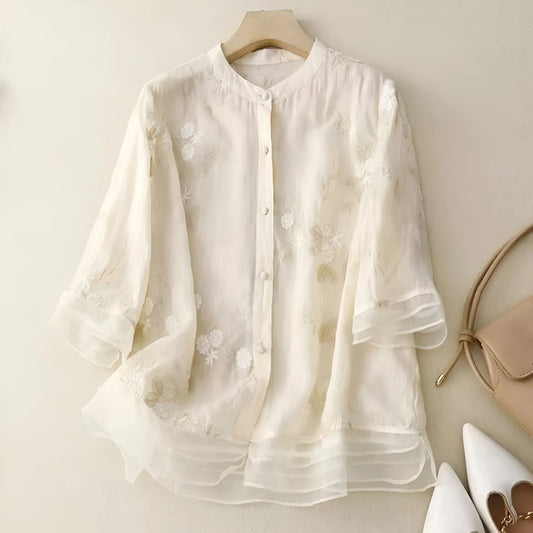 Mila™ - Embroidered Cotton Top
