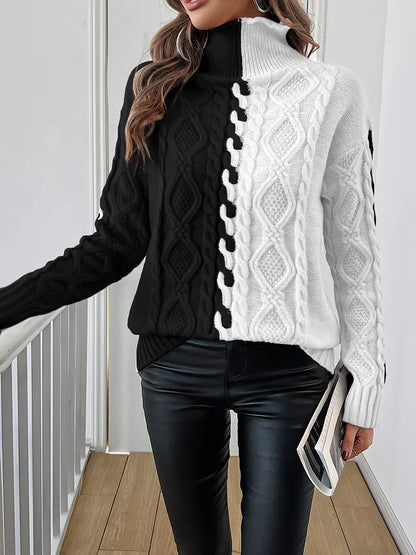 Maristelle – Elegant Striped High-Neck Sweater