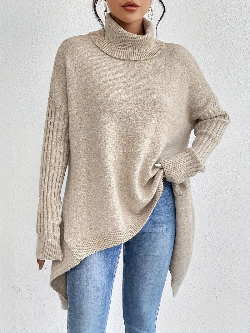 Myrelle – Casual Long Sleeve High Neck Sweater