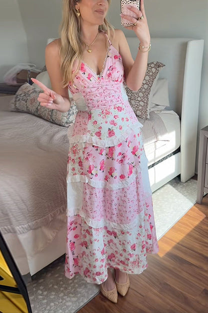 Serelina – Ruffle Tiered Floral Maxi Dress