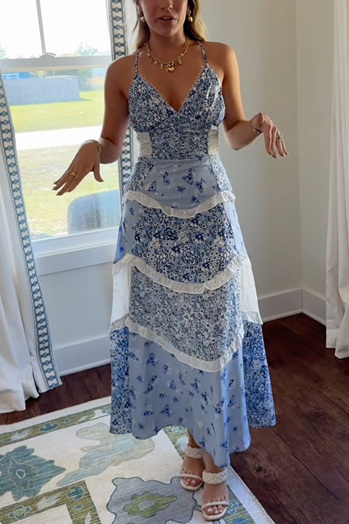 Serelina – Ruffle Tiered Floral Maxi Dress