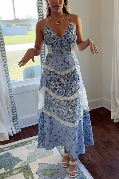 Serelina – Ruffle Tiered Floral Maxi Dress