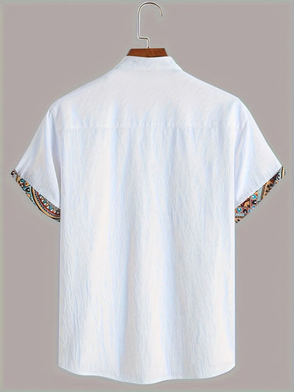 Ezra Cole | Color Block Tribal Cotton Shirt