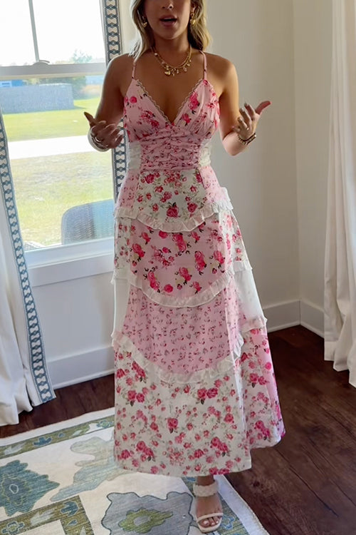 Serelina – Ruffle Tiered Floral Maxi Dress