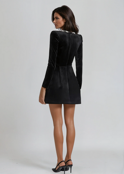 KYLIE | ELEGANT VELVET MINI DRESS