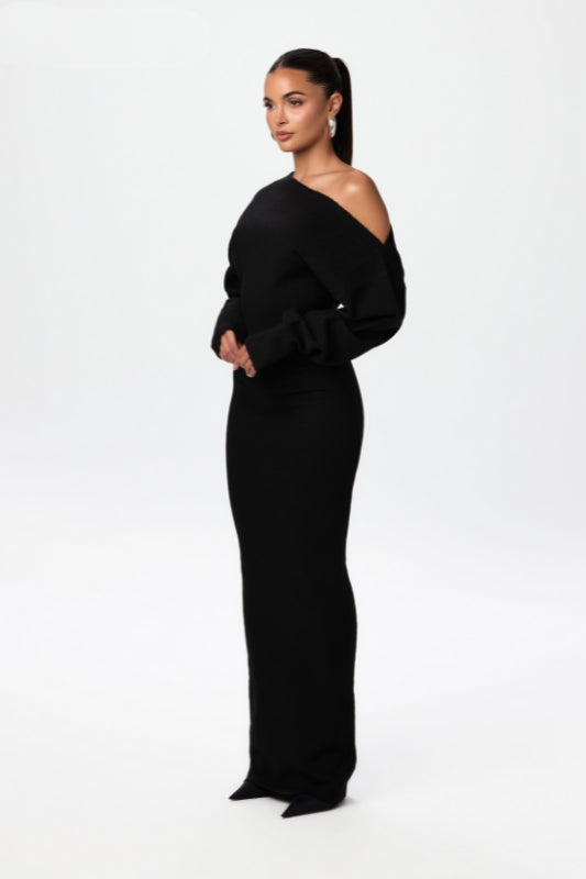 Mirelda – Off-Shoulder Sweater Dress
