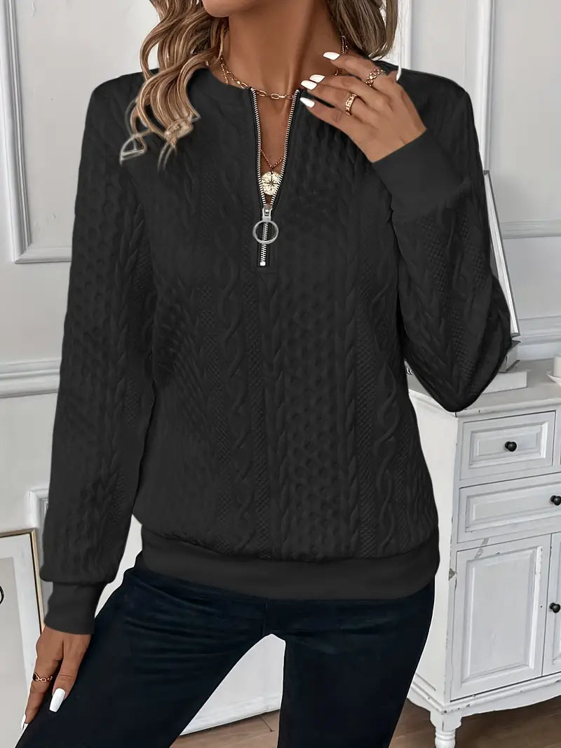 Charlotte – Elegant And Comfortable Zip-Up Sweater