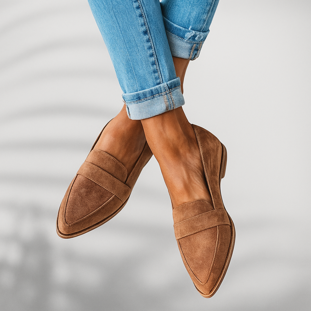 Elira | Suede Pointed-Toe Loafers