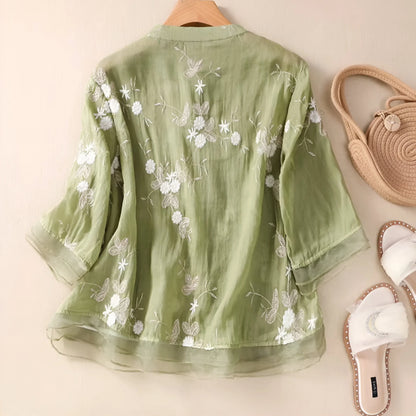 Mila™ - Embroidered Cotton Top