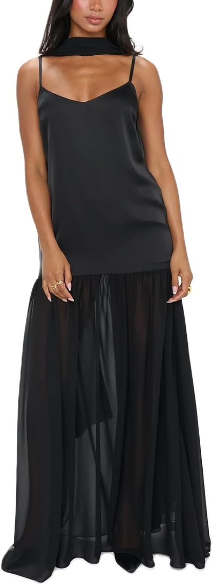 Avelise – Strapless Pleated Satin Maxi Dress