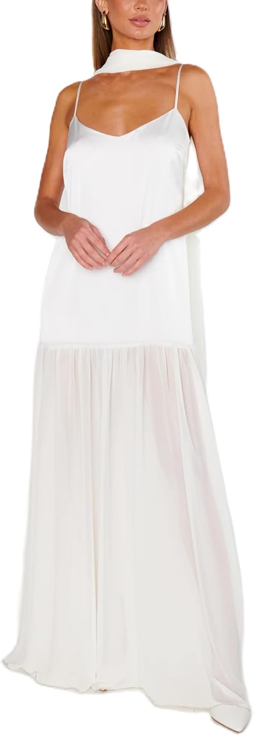 Avelise – Strapless Pleated Satin Maxi Dress