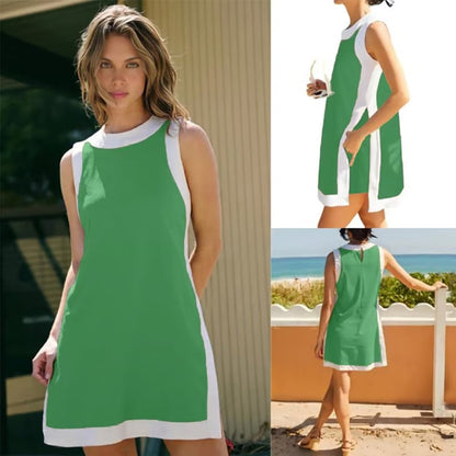 Cassira – Color Block Sleeveless Set