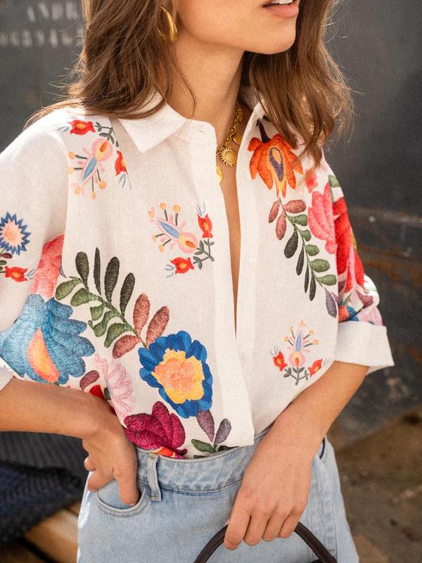 Marlon – Floral Print Short-Sleeved Shirt