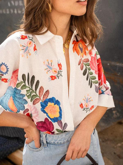 Marlon – Floral Print Short-Sleeved Shirt