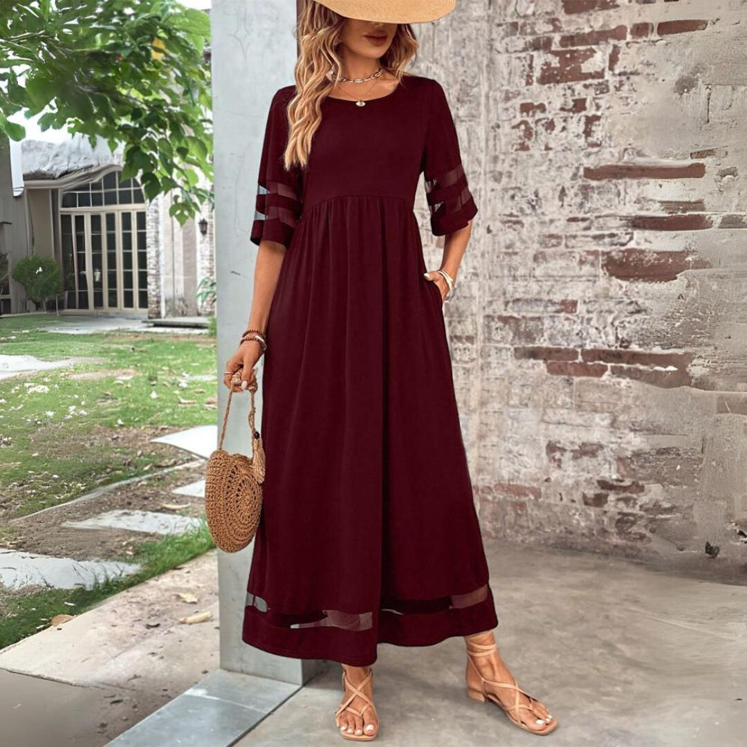 Fara - Elegant A-Line Midi Dress
