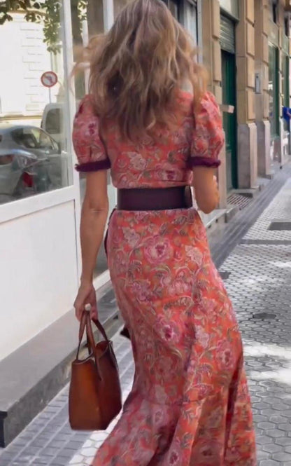Emilia – Ruffled Puff Sleeve Maxi Dress