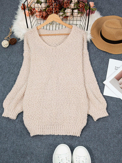Anvera – Round Neck Long Sleeve Sweater