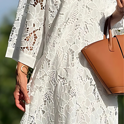 Amirelle – Embroidered Bloom Midi Dress