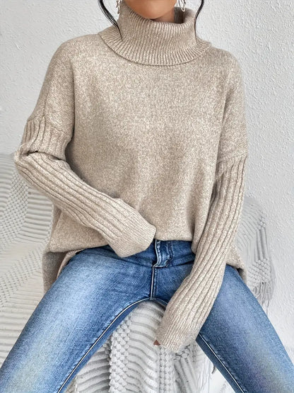 Myrelle – Casual Long Sleeve High Neck Sweater