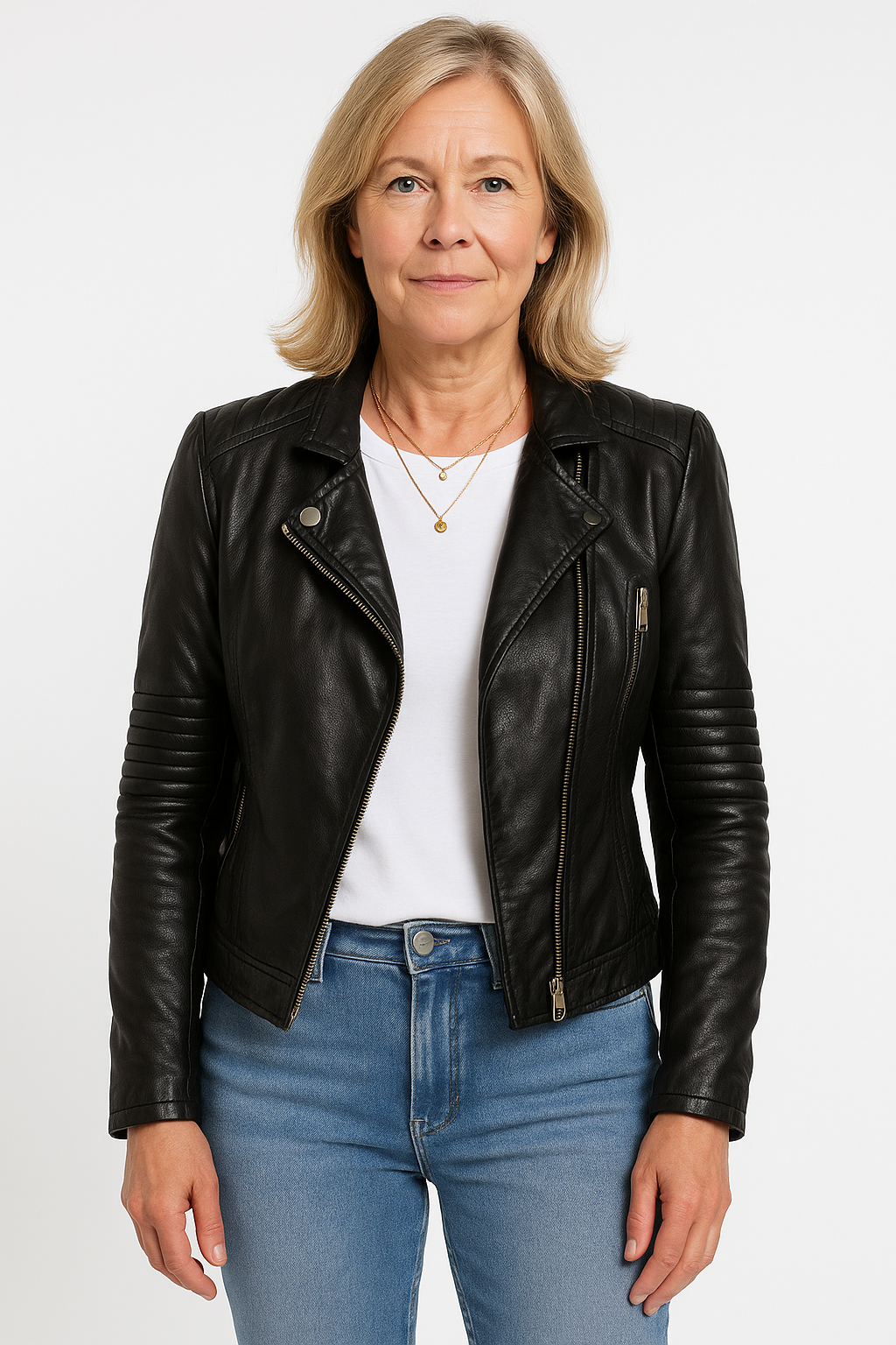 Marzena – Elegant Leather Jacket
