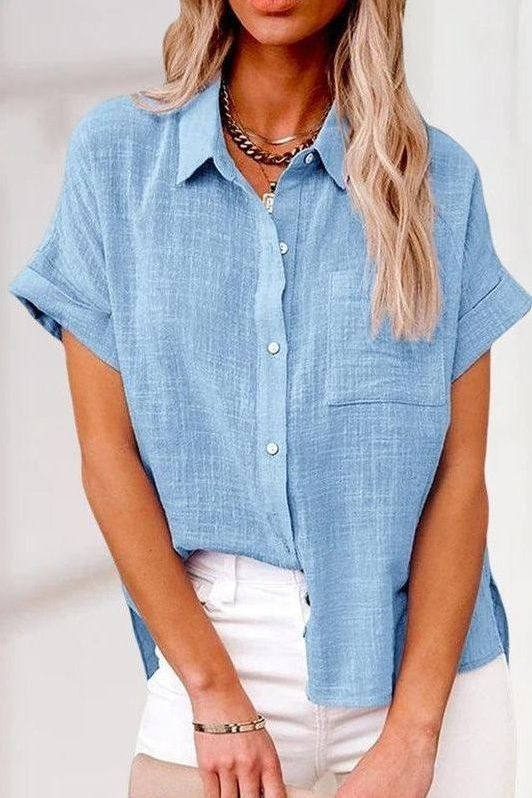 PhoebeLéger – Trendy Lightweight Button-Up Shirt for Women