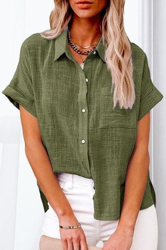 PhoebeLéger – Trendy Lightweight Button-Up Shirt for Women