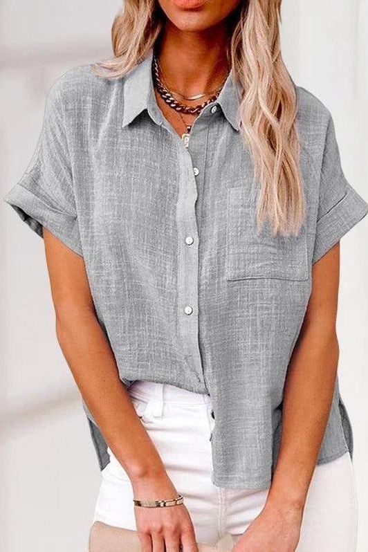 PhoebeLéger – Trendy Lightweight Button-Up Shirt for Women