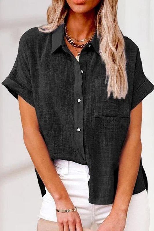 PhoebeLéger – Trendy Lightweight Button-Up Shirt for Women
