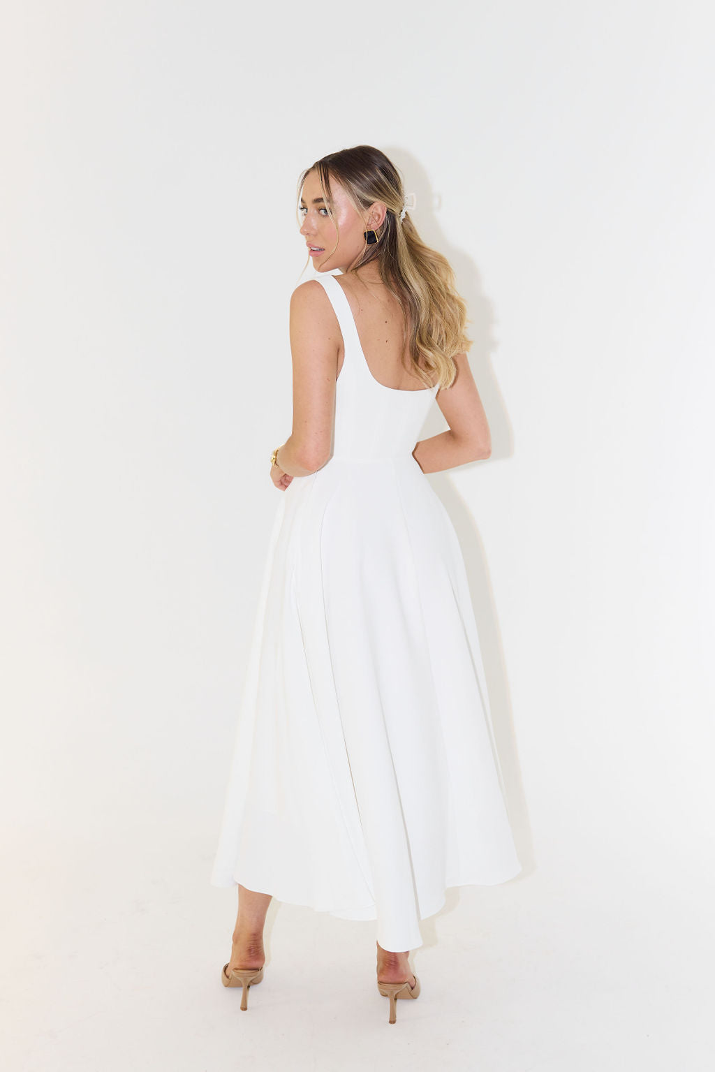 YARA-BELLE | HIGH-WAISTED MIDI DRESS